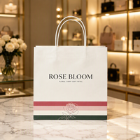 Sac en papier d'art personnalisé de haute qualité, imprimé floral coloré, pour emballage de marque