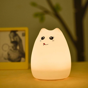 <span class=keywords><strong>Lampe</strong></span> led en forme de <span class=keywords><strong>chat</strong></span> avec télécommande, Rechargeable, design mignon Kawaii, luminaire décoratif d'intérieur, idéal pour la chambre d'un enfant - Product Image 1