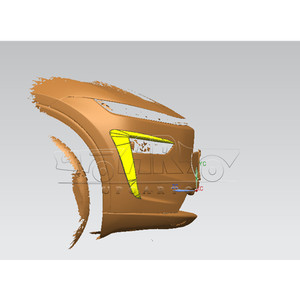 HS nhà máy phía trước đèn sương mù Surround TRIM canard nhựa sợi Carbon nhìn phía trước đèn sương mù khung cho Tesla mô hình y cây bách xù 2025 + - Product Image 2