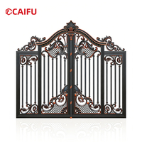 Porte d'entrée coulissante à double battant en alliage d'aluminium de style européen moderne, adaptée aux cours et villas extérieures