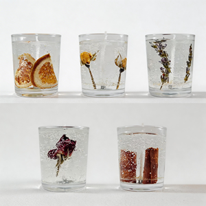 Handgemachte Sojawachs-Kerzen mit Niedlichem Blumenmuster, Jasmin-Duft, Individuelles Hochzeits- & Geburtstagsgeschenk-Set für den Großhandel zu Weihnachten - Product Image 1