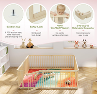 Barrière de sécurité pour bébé en bois durable et personnalisable, pliable, pour l'intérieur, avec verrouillage à l'épreuve des enfants, pour les tout-petits
