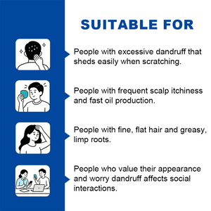 Shampoo antipelliculaire pour <span class=keywords><strong>cuir</strong></span> <span class=keywords><strong>chevelu</strong></span> qui démange et qui présente des pellicules, shampooing clarifiant pour cheveux gras pour hommes et femmes, soin du <span class=keywords><strong>cuir</strong></span> <span class=keywords><strong>chevelu</strong></span> sans sulfate - Product Image 4
