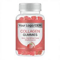 Permen Kolagen Nabati Premium dengan Biotin, Vitamin C & E untuk Kulit Bercahaya & Kuku Kuat, Suplemen Permen OEM