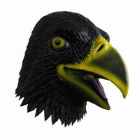 Masque de corbeau, masque en latex tête d'oiseau, costume d'Halloween animal, masque de cosplay, masque de déguisement pour le visage, tenue de dominatrice en latex pour adulte