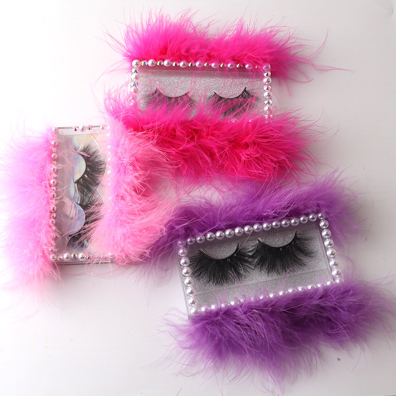 Colle de cils de marque privée cachemire vegan faux cils adhésifs brun dropshipping vison boîte d'emballage de cils