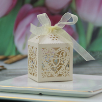Laser Cut Herz Form Design Candy Box Hochzeit Party Dekoration Geschenk Box für Süßigkeiten Schokolade Verpackung Box