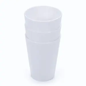 पुन: प्रयोज्य पीपी प्लास्टिक सामग्री घर रेस्तरां सफेद पेय कप कोला कप