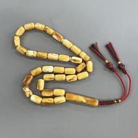 Bracelet de prière vintage perlé, 33 perles, pendentif gland en forme de baril, long collier, bijoux de mode pour femmes et hommes, perles de prière