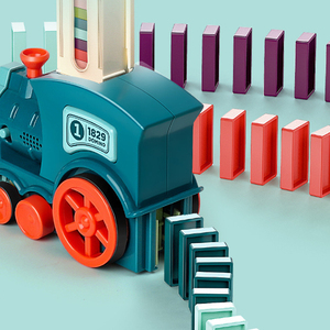 <span class=keywords><strong>Internet</strong></span> célébrité <span class=keywords><strong>dominos</strong></span> amusant livraison automatique train électrique jouets éducatifs pour enfants - Product Image 4