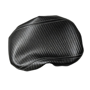 Vw Golf 6 Carbon Fiber Armrest Cover Center Console Leather <b>Interior</b> <b>Accessory</b> No Removal Required - Product Image 1