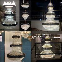 Lámpara Colgante Moderna Nórdica de Lujo con Cristal K9 en Negro y Dorado, Candelabro Redondo para Interiores con Luces Led