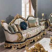 Meubles de style royal turc classique canapé de luxe salon sculpté à la main ensemble de chaises canapé