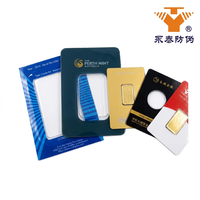 Ensemble de cartes avec fenêtre transparente en blister pour pièces de monnaie en or