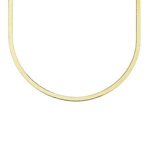 Gemnel-925 Silver и Gold Plated Necklace для Women, Classic с узором «елочка» Chain, Choker, Bohemia Jewelry