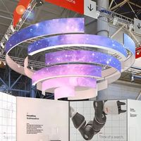Panneau LED dynamique flexible de qualité supérieure, sortie de couleur dynamique, grand angle de vision, affichage LED flexible pour centre commercial