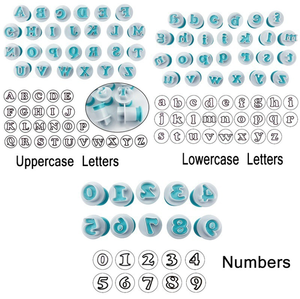 Cortadores de Letras y Números de Plástico para Fondant, Juego de Sellos para Galletas, Molde Ecológico para Galletas y Pasteles, Herramientas para Repostería - Product Image 2