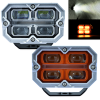 Focos Proyectores LED de 100W con Lente, IP68, 12V 24V, 4 Pulgadas, Blanco, Amarillo, Ámbar, DRL, para Camiones Todoterreno, ATV, UTV