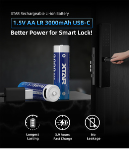 Xtar 1200 Chu Kỳ 3000MAh 1.5V USB AA Loại C Lithium Có Thể Sạc Lại Pin Cho Chuột Không Dây Receiver - Product Image 5