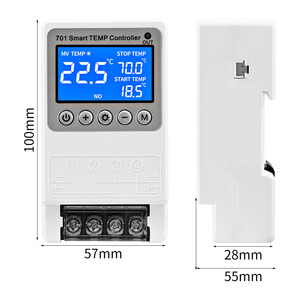 Bộ điều khiển nhiệt độ thông minh <span class=keywords><strong>701</strong></span>-treo tường, màn hình LCD, -19 đến 120 ° C, tải 10A, 200-250vac, cho đầu dò không thấm nước/không khí HVAC - Product Image 6