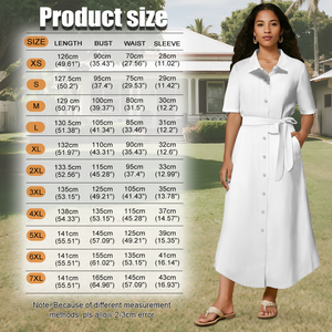 Robe longue décontractée personnalisée Polynésie, avec logo de haute qualité, nouveau design, ceinture pour Alemais Marion, robe chemise boutonnée, écologique et lavable - Product Image 5