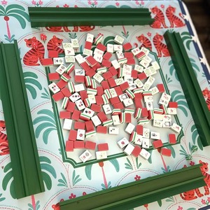 Alas Mahjong Karet Modern Ramah Lingkungan dan Tahan Lama dari OEM - Desain Portabel untuk 4 Pemain - Product Image 6