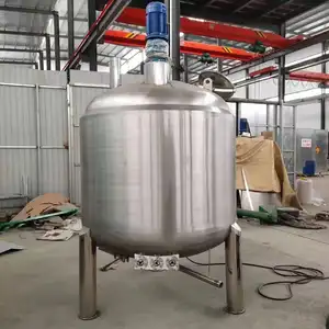 100l 500l 1000l Food Grade Stainless Steel Tomato Sauce Blending Tank Steam Electric Gas Heating Open Top Mixing Tank