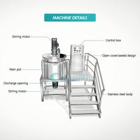 Machine à mélanger les liquides en acier inoxydable pour la fabrication de shampoing, de savon liquide et de détergent liquide