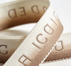 Winter Warm Durable 100% Polyester Jacquard Ribbon with Gradient Herringbone Letter Print Minimalist Elegant Design <strong>MJ</strong> Brand - Product Image 2