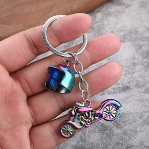 Cadeau promotionnel, porte-clés moto 3D avec casque, mini accessoires de voiture, porte-clés de voiture, pendentif, porte-clés en métal pour petit ami - Product Image 6