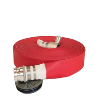 Tuyau d'incendie EPDM rouge de 1,5 pouce, 25 m, norme BS EN, 12 bars, avec raccords de type britannique