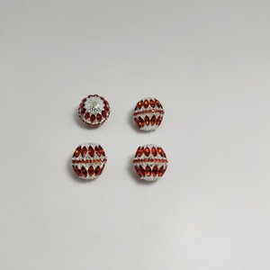 Electroplated Alloy Zircon Hollow Diamond Set Colored <b>Ball</b> With Straight Hole For DIY Jewelry Accessories Middle Size - Product Image 4