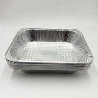 Barquettes de cuisson jetables extra résistantes en aluminium argenté avec couvercle en plastique PET, 13x9 pouces, pour réchauds et plats de service