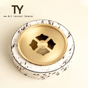 Simple y creativo <span class=keywords><strong>pelo</strong></span> de caballo mármol metal de gama alta <span class=keywords><strong>Cenicero</strong></span> adornos modelo decorativo habitación ventas Oficina hogar muebles - Product Image 3