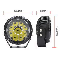 Nouveau projecteur LED de 7 pouces 45W haute performance 6000K 15400LM IP67 24V pour mise à niveau de l'éclairage de point