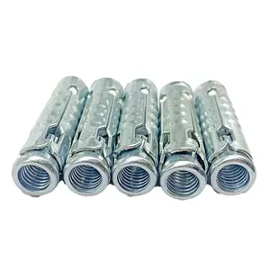 M12 M14 M18 mạ kẽm thép lớp 4.8 8.8 10.9 12.9 màu vàng màu xanh kẽm mạ 3pcs 4pcs lá chắn Neo ốc vít sửa chữa bu lông