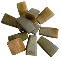 Coquilles en corne de buffle naturelles faites à la main, forme naturelle, 5 cm, style ange, décorations de fêtes avec trous pour projets d'artisanat HF CRAFTS
