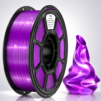 Filazoo Filament PLA Soie Haute Densité 1,75 mm 1 kg Violet Certifié CE Matériau d'Impression 3D Premium