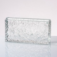 200*100*50mm Source fabricants fente pour carte thermofusible personnalisé cristal brique verre bloc
