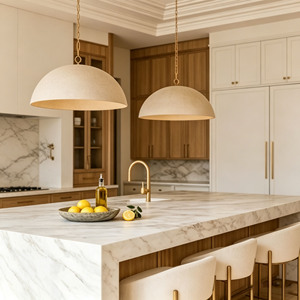 Gabinetes <span class=keywords><strong>de</strong></span> Cocina <span class=keywords><strong>de</strong></span> Lujo CBMmart en Roble Claro, Estilo Americano Transicional, con <span class=keywords><strong>Isla</strong></span> <span class=keywords><strong>de</strong></span> Mármol Calacatta - Product Image 5