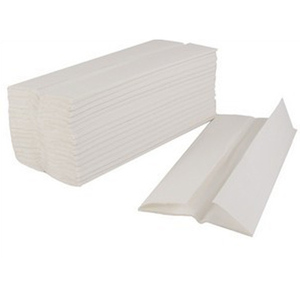 Serviette en papier pliée en C, 1 pli, en pâte de bois vierge, blanche, 32 g/m², 25,4 x 28 cm, jetable, pour toilettes commerciales, hôtels, bureaux - Product Image 4