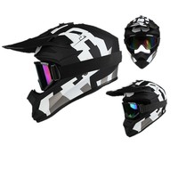 Casque intégral de moto tout-terrain ABS, nouveau modèle unisexe, pour VTT, motocross, sécurité, conduite sur route, fermeture rapide