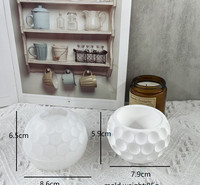 Moule en Silicone BS410 Sur Mesure pour Bougie, Pot à Fleurs, en Béton, Ciment, Résine ou Gypse, Formes Ronde, Carrée et Cylindrique