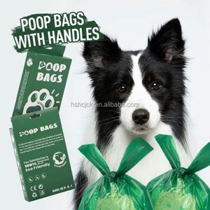 Factory Direct Sales Custom Printed Scented Handle <b>Compostable</b> Biodegradable Pet Dog Poop Bags - Product Image 1