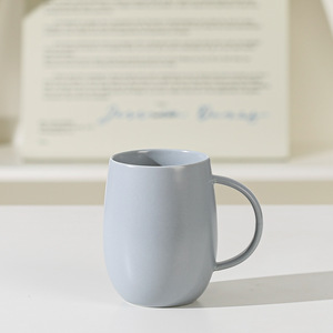 Custom Simple Ins Style <b>Ceramic</b> <b>Mug</b> with Handle High Value White Gray Color Block Coffee Cup - Product Image 6