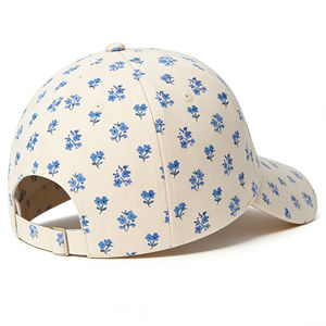 Gorra de Béisbol de 5 Paneles con Estampado Floral Azul – Gorra Trucker Ajustable para Estilo Urbano y Uso Diario - Product Image 4