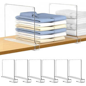 Soportes <span class=keywords><strong>de</strong></span> almacenamiento <span class=keywords><strong>de</strong></span> plástico personalizados <span class=keywords><strong>de</strong></span> gran tamaño, estantes para armario <span class=keywords><strong>de</strong></span> casa, divisores <span class=keywords><strong>de</strong></span> estantes <span class=keywords><strong>de</strong></span> libros <span class=keywords><strong>de</strong></span> acrílico transparente - Product Image 1