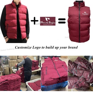 Mens Vest Cotton Polyester Men's Winter Jacket Sleeveless <strong>Lightweight</strong> Stand Collar Puffer <strong>Gilet</strong> With Pockets Zipper Vest - Product Image 6