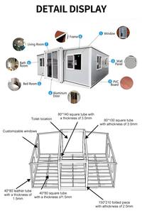 Tragbares Erweiterbares Containerhaus Vorgefertigtes Luxus 20ft 2-Zimmer Sandwichpaneel-Isolierung Einfache Montage - Product Image 3
