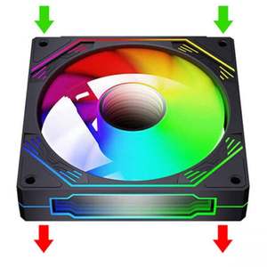 Ventilador de Refrigeración Silencioso LED RGB F3 de Alto Rendimiento de 120 mm, Iluminación Vibrante y Flujo de Aire Potente para Refrigeración de PC - Product Image 2